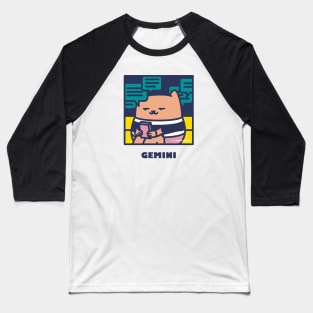 Quarantine Cat Zodiac Signs: Gemini cat Baseball T-Shirt